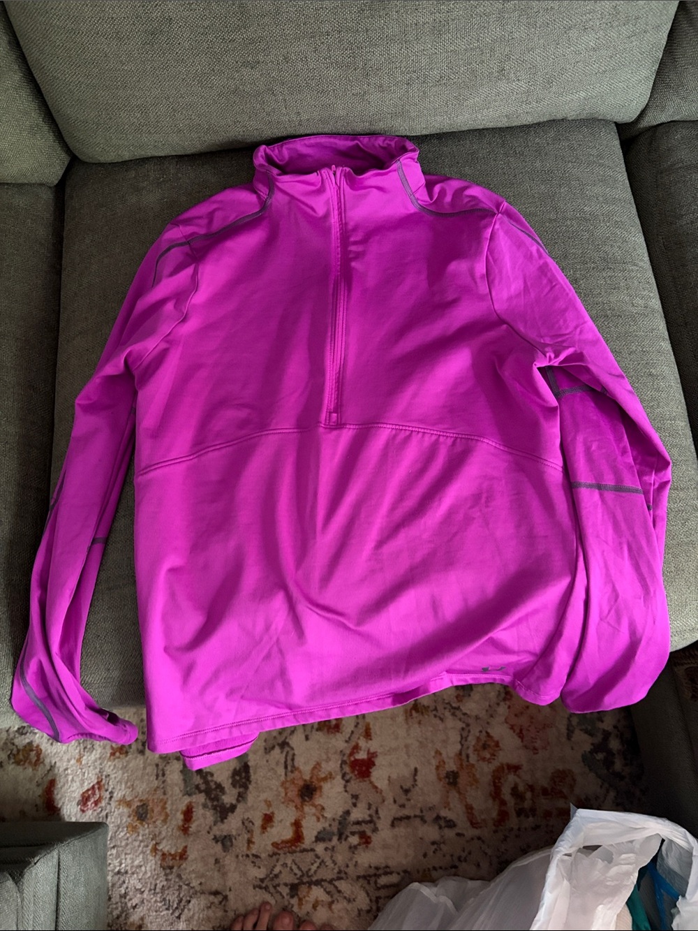 Under Armour Women's Magenta Half-Zip Cowl Neck Pullover